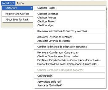 Menú Sort&Mark Español